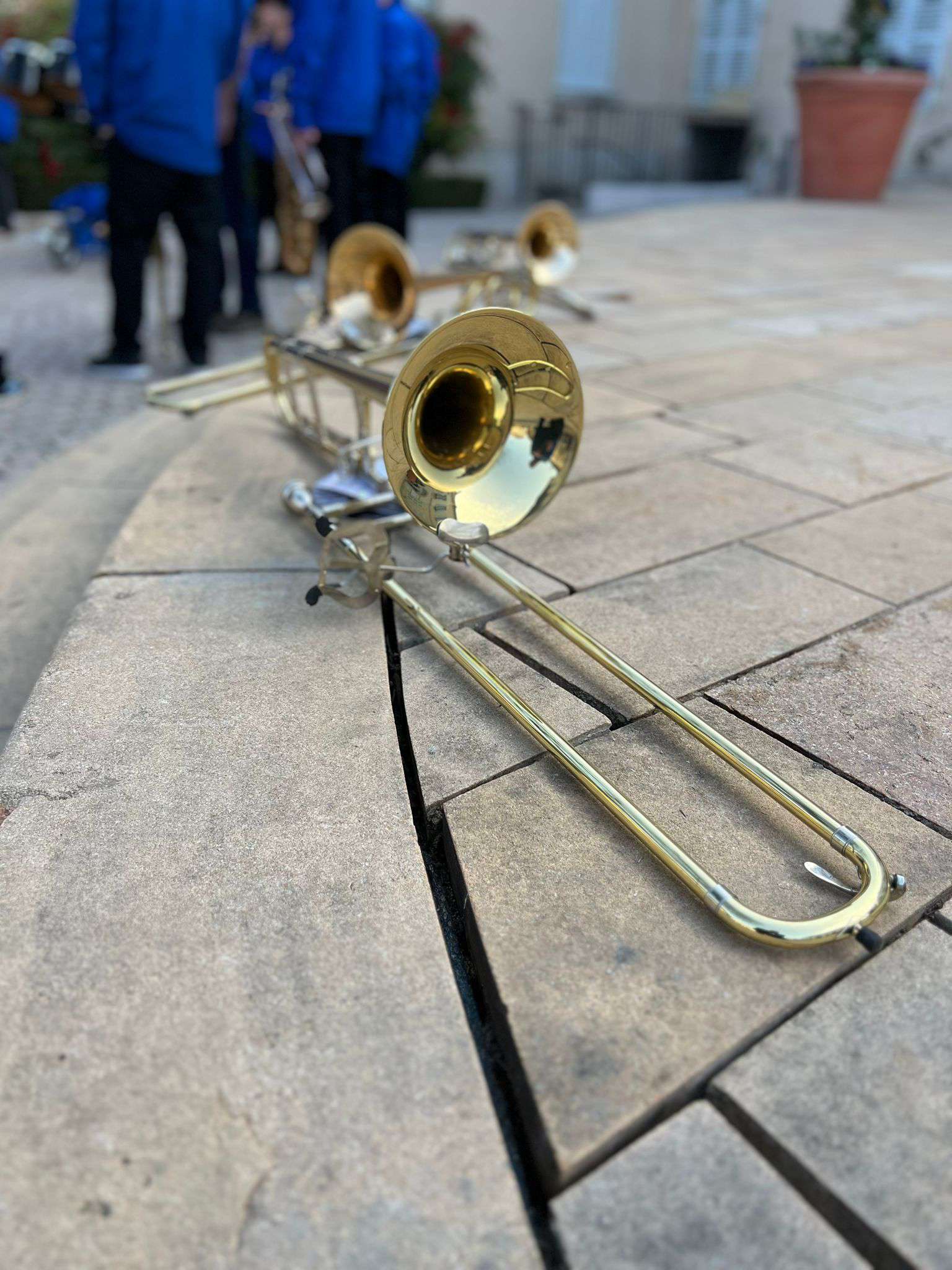 Un trombone de l'Harmonie de Nuits-Saint-Georges