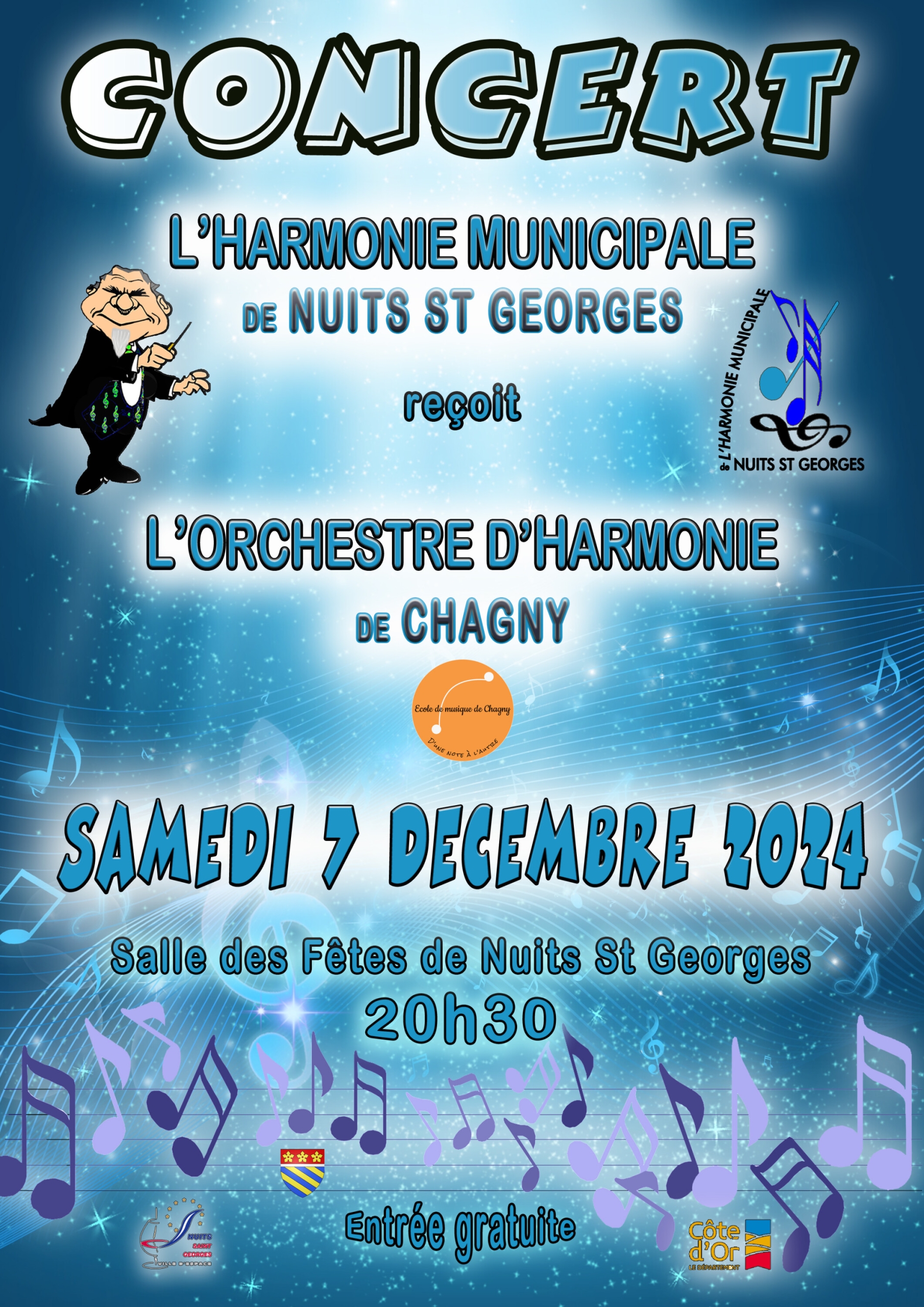 Programme du Concert de Noël 2024 de l'Harmonie de Nuits-Saint-Georges